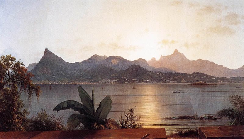Martin Johnson Heade Sunset, Harbor at Rio